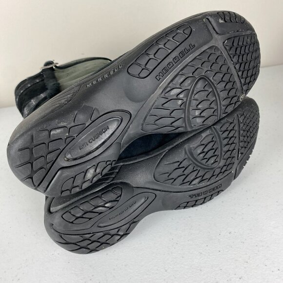 Merrell Encore Snow Boots Black Womens 7 Suede Faux Fur Geometric Print Buckle - Picture 6 of 8